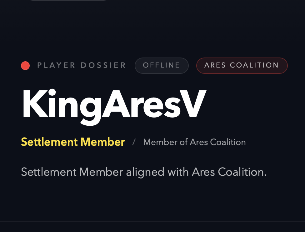 KingAresV autobiography
