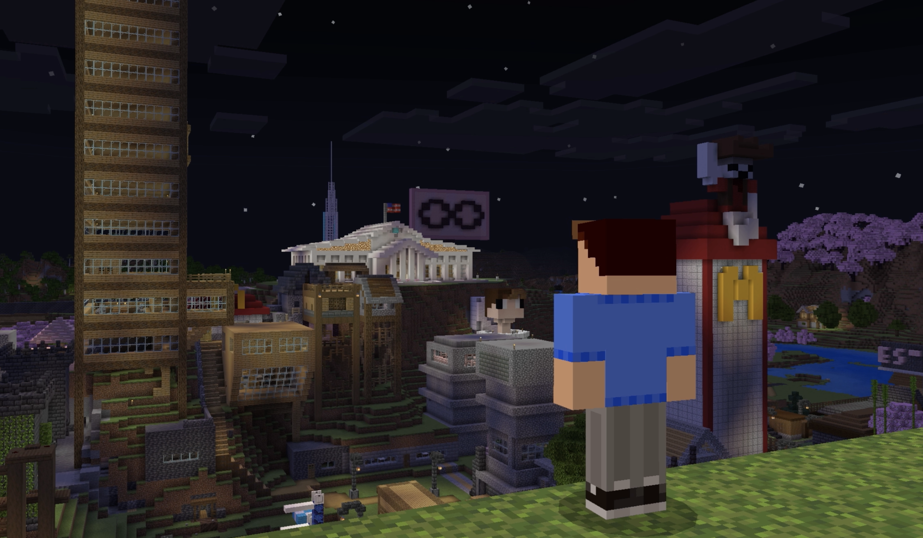 A city overlooking Trimere at night.